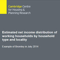 Strategic planning for development, rents etc.? Would analysis of household incomes at local level help? Ask CCHPR. 