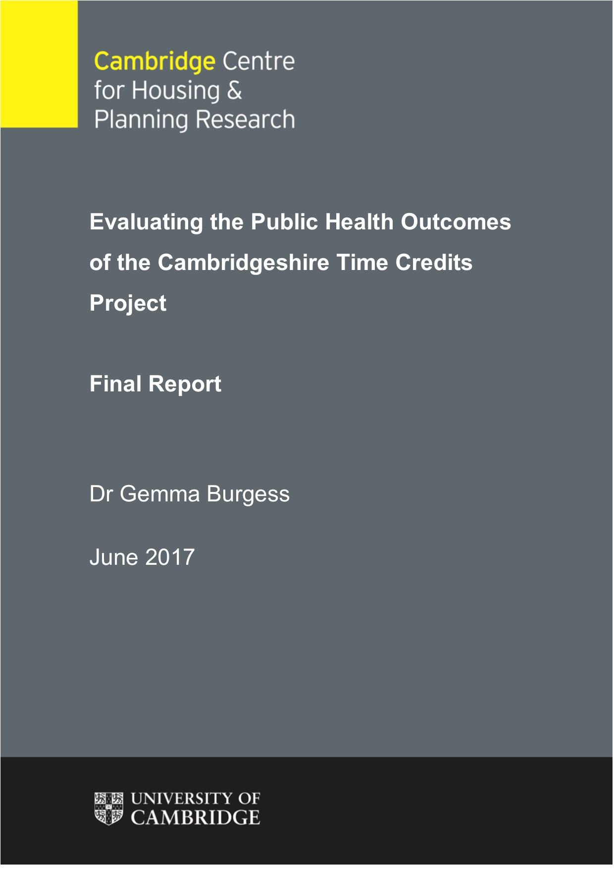 Time Credits: CCHPR's final report is published